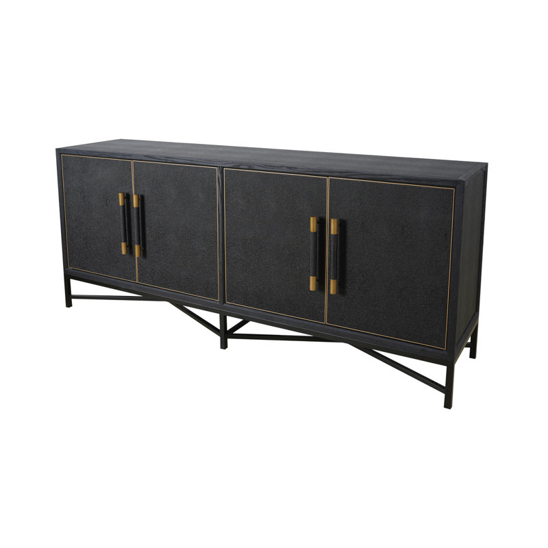 Buffet en bois Meera, Noir