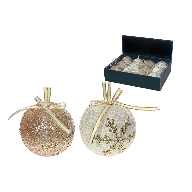 Ornement boule de flocon de neige (assorti) (12 / disp) - ensemble de 12