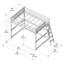 Lit mezzanine double en bois massif Epimentio par Harriet Bee-388967975
