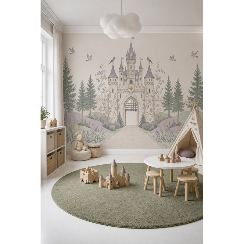 Décoration murale amovible Walls Castle Garden, 140 po x 108 po, Peler et coller