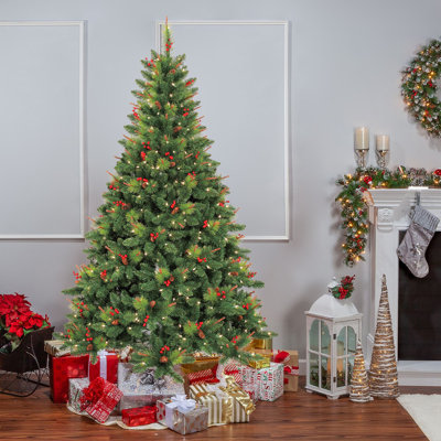 84' H Lighted Artificial Pine Christmas Tree