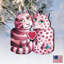 Ornement suspendu en bois pour le chat first date