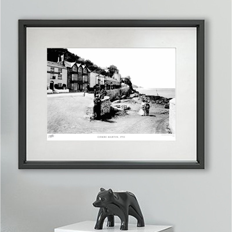 Combe Martin, 1911 - Single Picture Frame Print, 60cm H x 80cm W x 2.3cm D