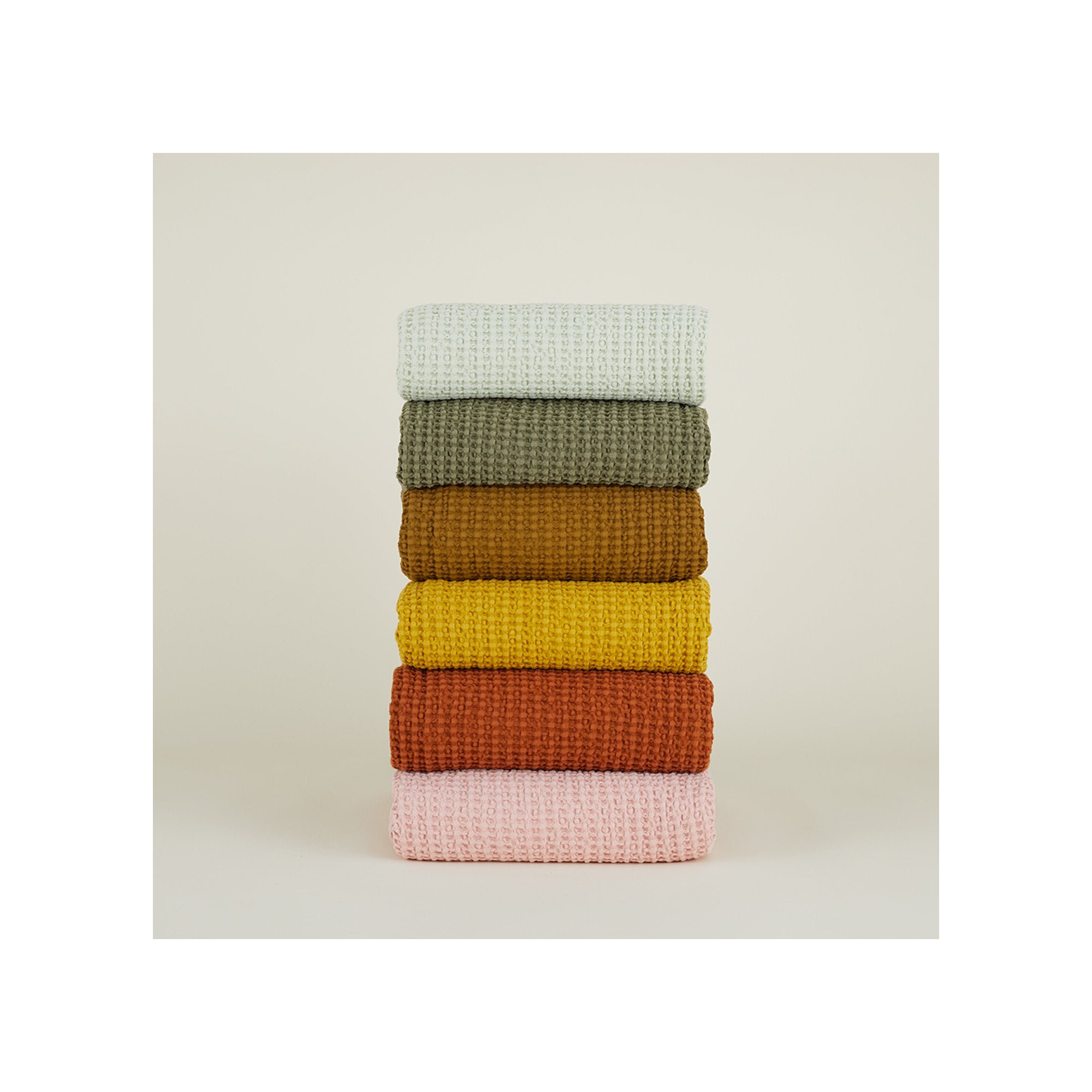 Simple Cotton Shower Curtain, Mustard