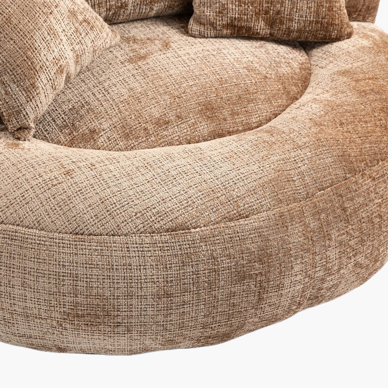 Abraya Upholstered 42.52'' Sofa, Coffee Chenille