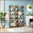 6-Tier Industrial Bookshelf With Open Shelves, Freestanding Metal Frame For Storage And Display, Modern And Durable Design For Various Rooms