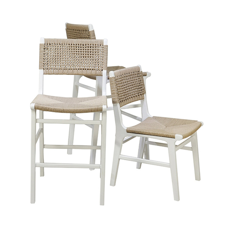 Monroe Dining Chair, Brown/Matte White