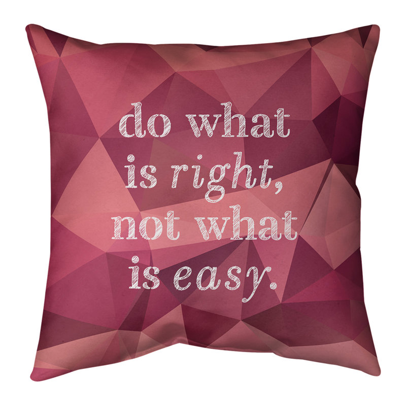 Linen Reversible Throw Pillow, 26" x 26", Pink Tourmaline, Polyester/Polyfill