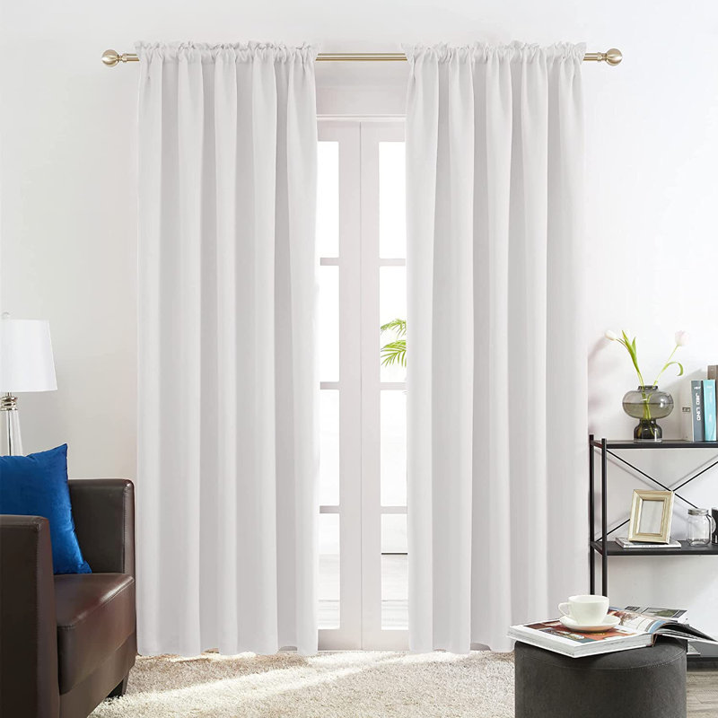 Northmoore Room Darkening Curtain Pair, 42" W x 63" L, Grayish White