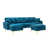 100 % polyester bleu sarcelle est en rupture de stock