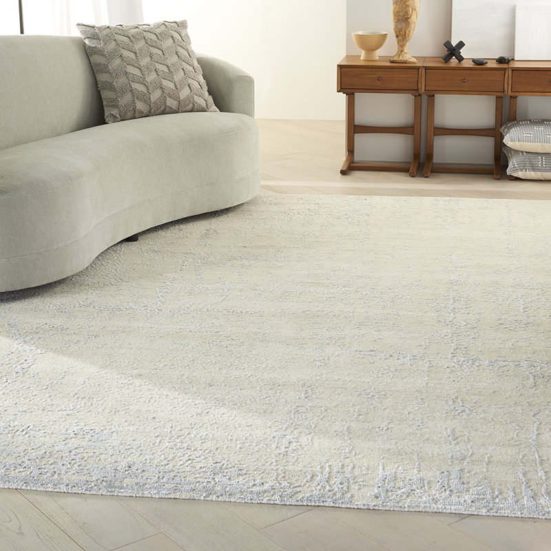 Abstract Hand Woven Area Rug, Rectangle 7'9" x 9'9"