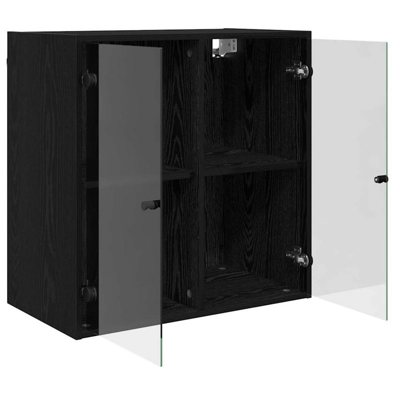 Wall Bathroom Cabinet, Black Oak