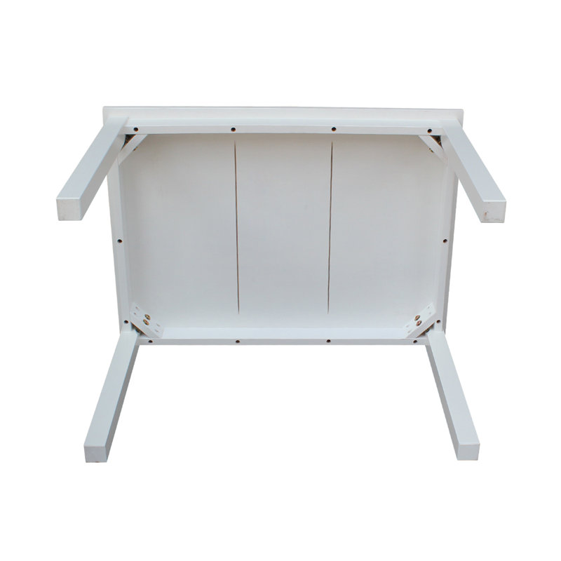 Dmitry Kids Solid Wood Rectangular Play Or Activity Table, White