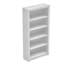Bibliothèque ouverte moderne Mid-Century à 5 tablettes H 71,85 "x l 35,63" Olinda-1821817287