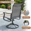Chaises de salle à manger d'extérieur pivotantes à 360 ° PVC-coated polyester-314431426