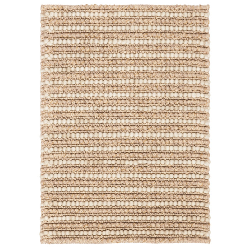 Tapis beige tissé à plat à la main Ferrera, Rectangle 10 pi x 14 pi