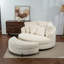 Fauteuil demi-tonneau avec repose-pieds-1165393977