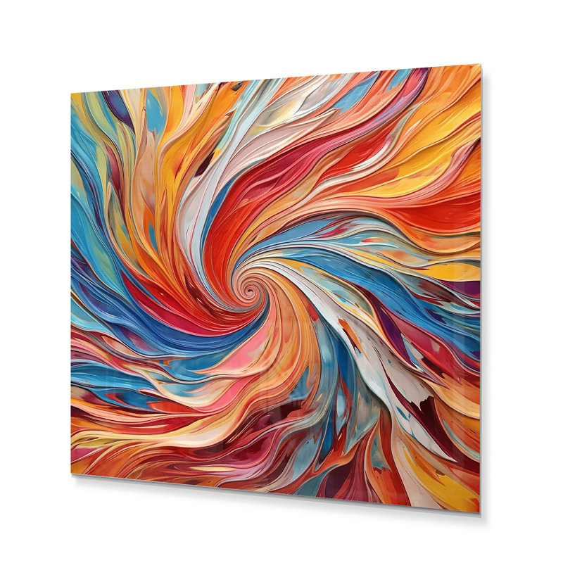 Spiral Symphony IV - Abstract Spirals, reproduction d'art en métal, H 16 po x l 16 po x P 1 po