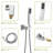 16 Inch Ceiling Mounted Shower Head - Dual In With -balanced Valve, Rainfall And Handheld, Easy Installation Shock Resistance 16" Square System Finish & Cleansing-118765946