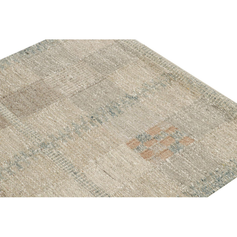 Scandinavian Wool Geometric Area Rug, Runner 2'6" x 8'