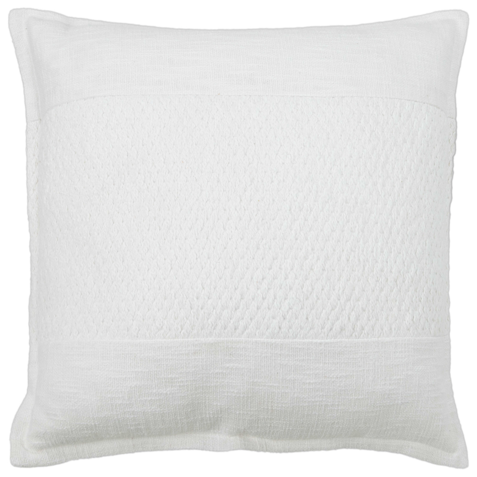 Colombe Flanged Cotton Throw Pillow, White