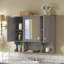 Armoire de salle de bain murale 35 "avec porte miroir