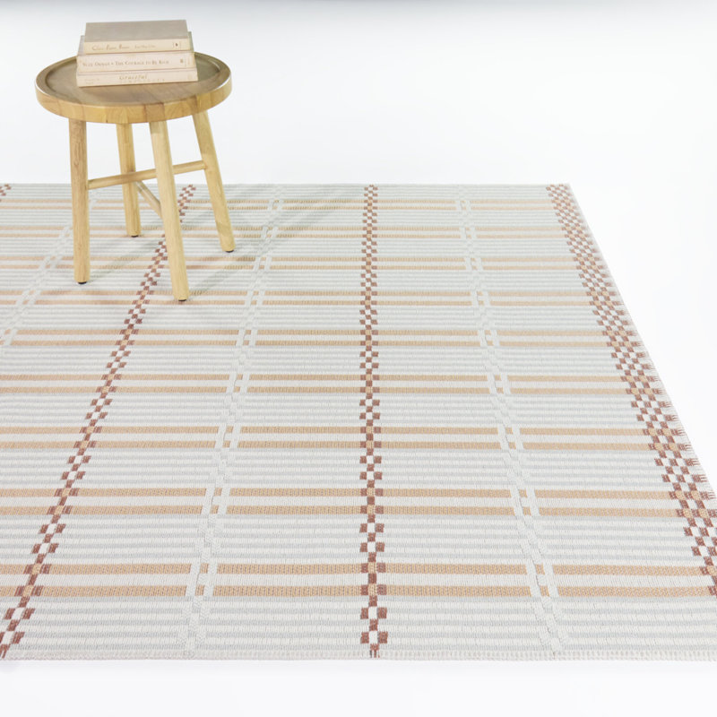 Tapis intérieur / extérieur Vesely Coral, Coral, 5'3" x 7'