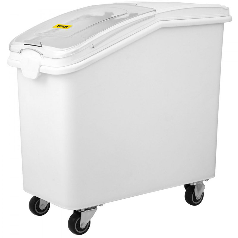 Contenant alimentaire 27 gallons, contenant 500 tasses avec pelle et couvercle coulissant, contenant commercial idéal pour la cuisine