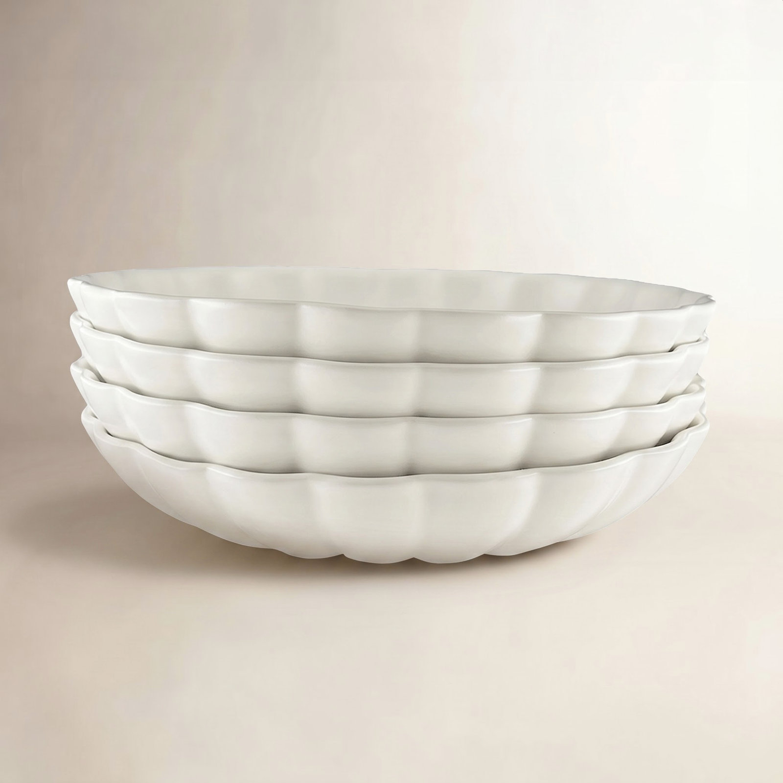 Lafayette Stoneware Pasta Bowl, White