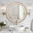 Wooden Farmhouse Round Wall Mirror for Bathroom Vanity-1498274668