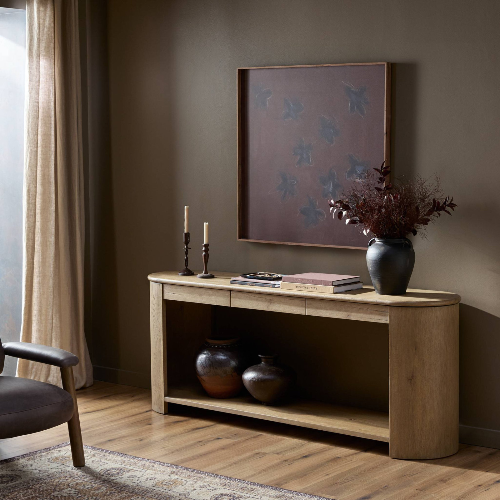 Lovella 79'' Console Table, Brown