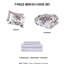 Couette 100 % coton pour lit simple avec draps à motif floral losange mauve, taille taupe