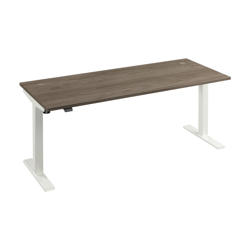 Bush Business Furniture Move 40 Series Electric Height Adjustable Standing Desk, 27" H x 71" W x 29.4" D, Modern Hickory