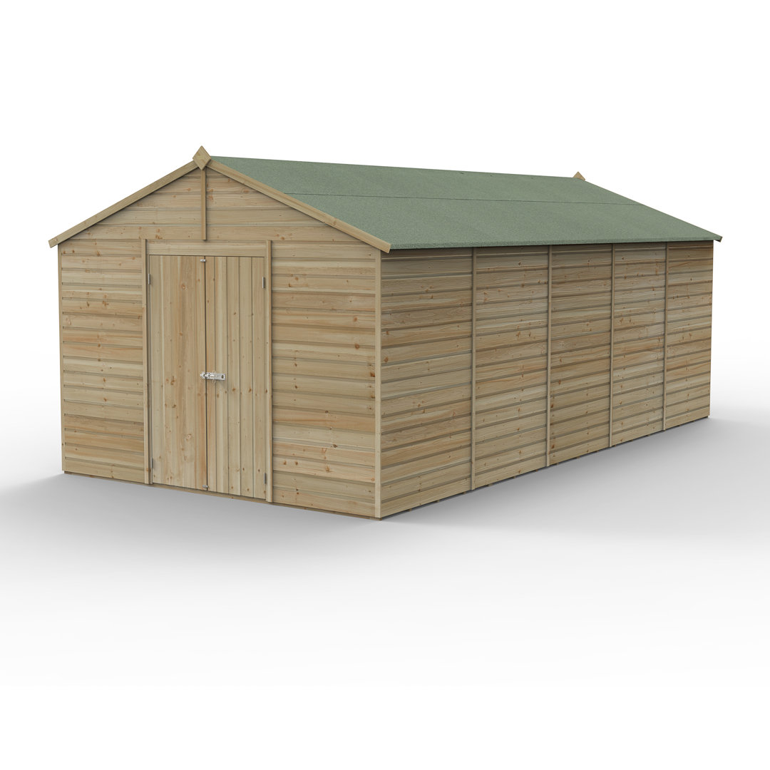 Beckwood 10x20 Pressure Treated Shiplap Wooden Apex Garden Shed