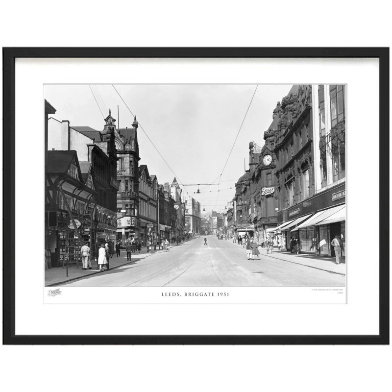 Leeds, Briggate 1951 - Single Picture Frame Print, 45cm H x 60cm W x 2.3cm D