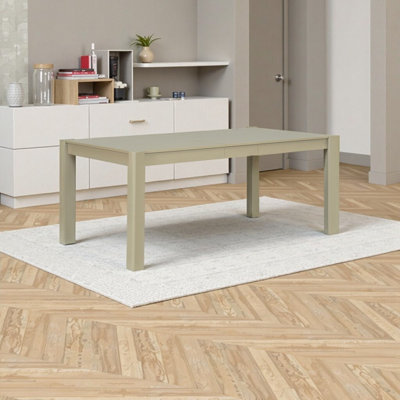 Table de salle à manger extensible de style campagne moderne - extensible de 59 po à 73 po, noyer