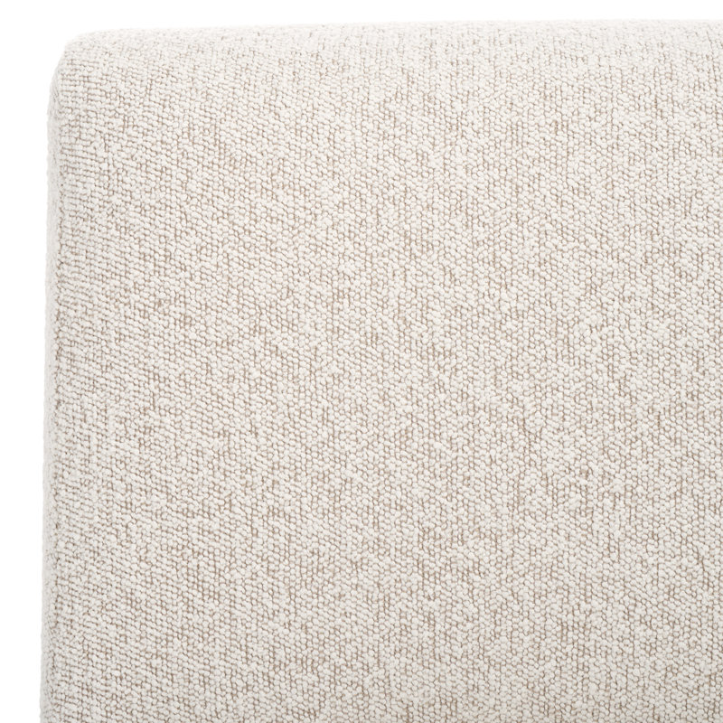 Chaise rembourrée Decollete, Crème Boucle, Noir