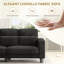 Modern 220CM 3-Seater Chenille Sofa With Wooden Frame and Square Armrests-118262227