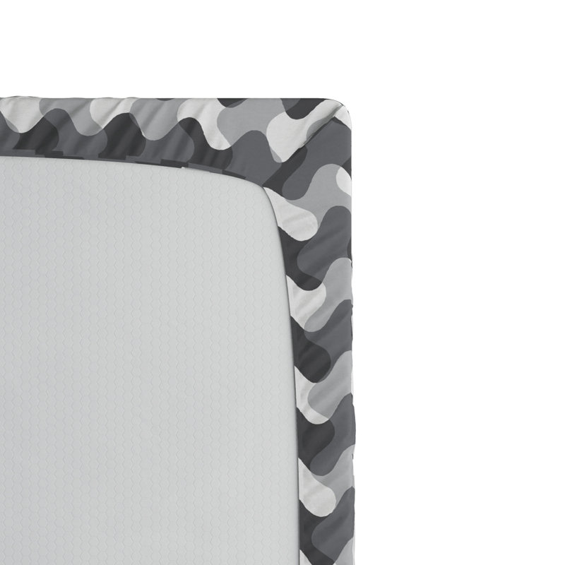Microfiber Fitted Sheet, Gray Chevron, Full Fitted Sheet