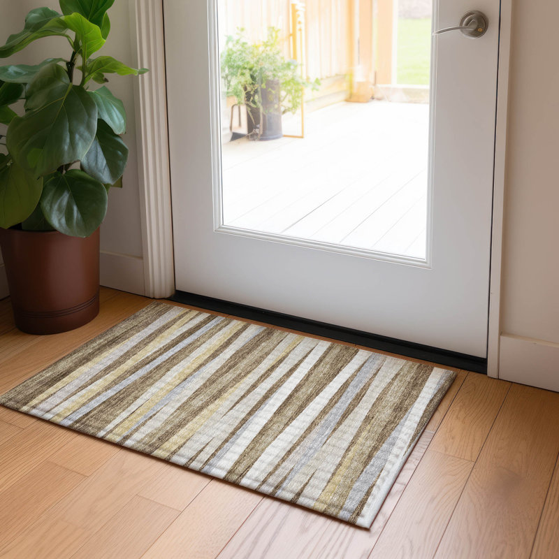  Tapis gris intérieur / extérieur lavable à la machine Chantille ACN997, Rectangle 1 pi 8 po x 2 pi 6 po
