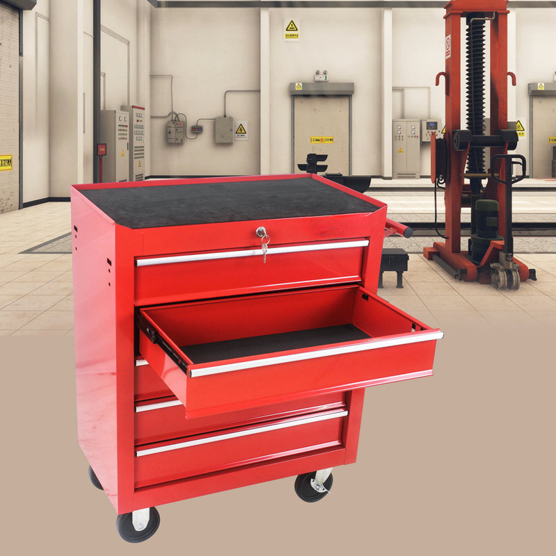 5-drawer Rolling Tool Box With Interlock System And Wheels, Rolling Tool Chest, For Garage, Warehouse, Workshop, Repair Shop