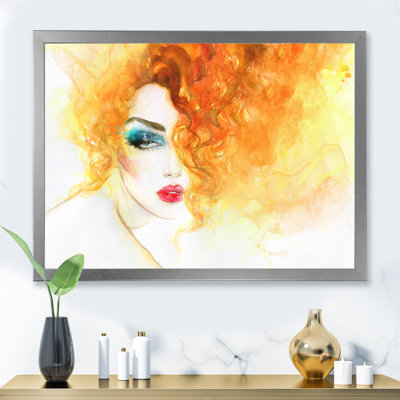 Portrait d'un mannequin élégant - Art mural sur toile Glam