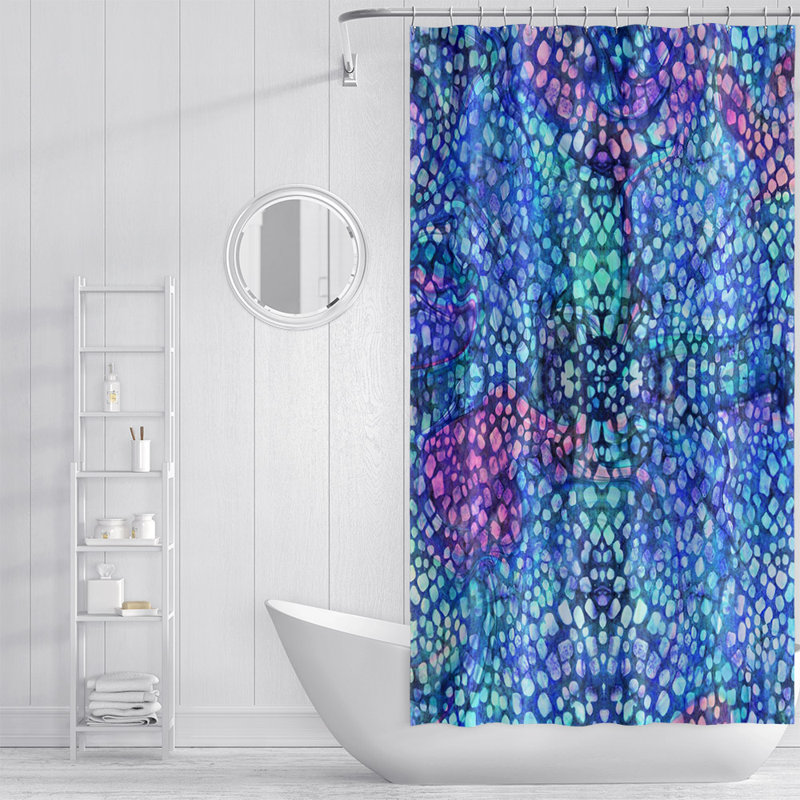 Rideau de douche simple Sheryl, 70 po x 90 po