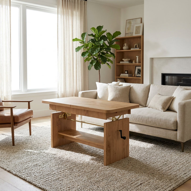 Lift Top Coffee Table with Storage, Hikora