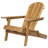 Folding Adirondack Chair Outdoor Wooden Accent Furniture Fire Pit Lounge Chairs,Foldable Design For Patio & Garden Relaxation With Slatted Back & Wide Armrests