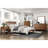 Brown Headboard Queen Platform Bed, Transitional Bedroom Choice