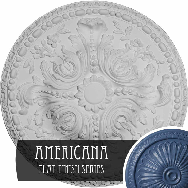 Endurathane Richmond Ceiling Medallion, 18"OD x 1 3/8"P (Fits Canopies up to 2 5/8"), Hand-Painted Antique Copper Finish