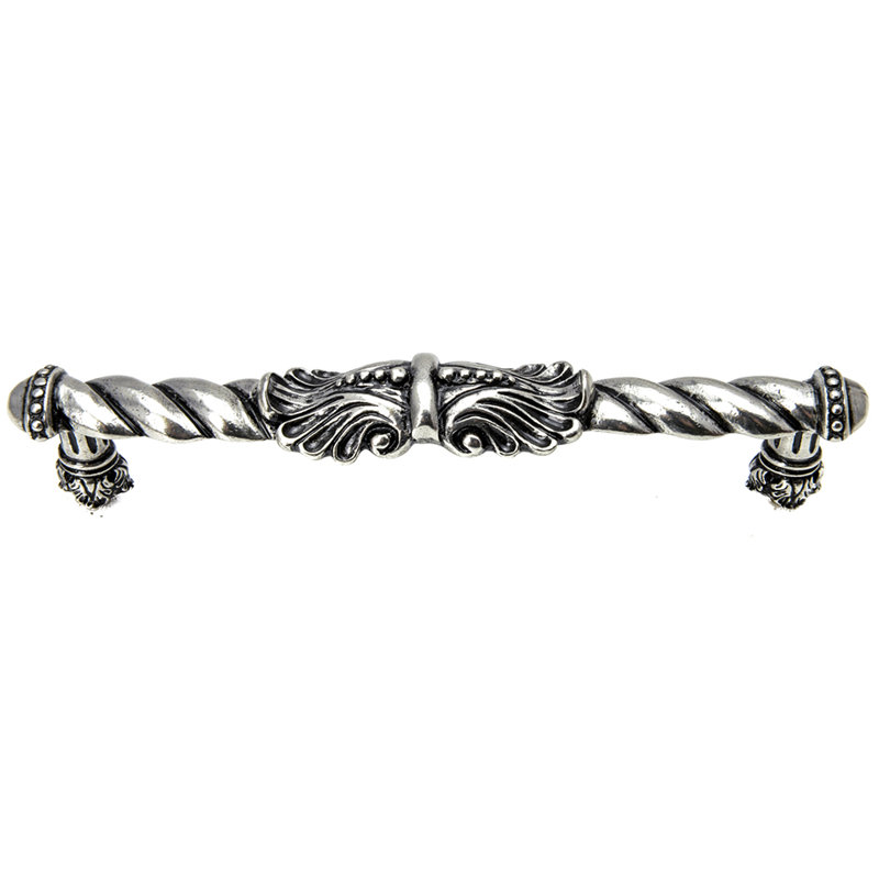 Poignée Acanthus de style roman, Argent argent, 6"