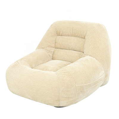 Corduroy Fabric Beanbag Couch For Living Room, Bedroom & Dorm, Cozy Fluffy Cloud Mini Couch