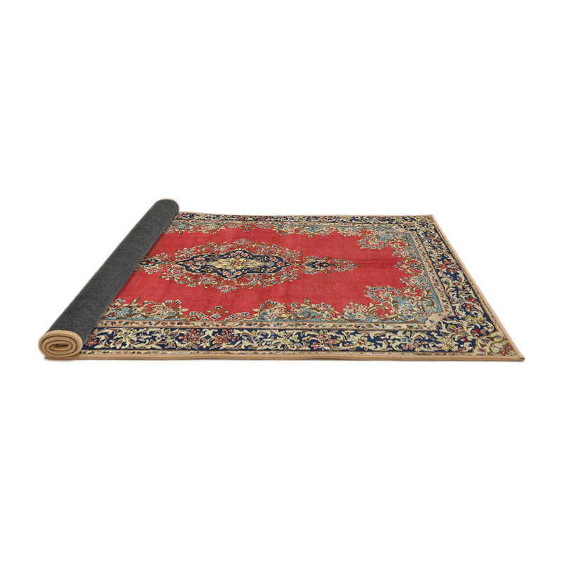 Tapis traditionnel rouge / noir Chehabi, Rond 4 pi